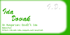 ida dovak business card